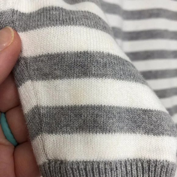 Zara Kids sweater gray stripe with t-shirt hem 3-4 years - Picture 7 of 8